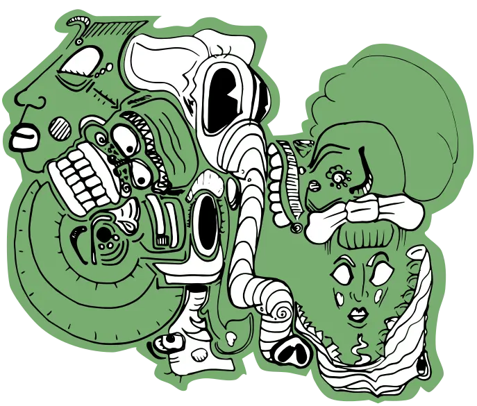 elephant and other faces